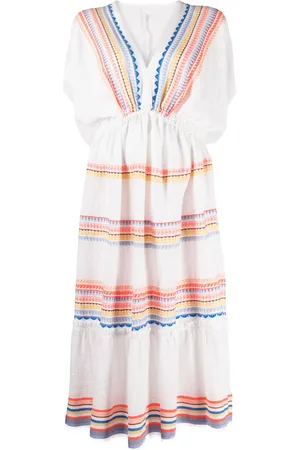 Lemlem Bekah plunging V-neck dress