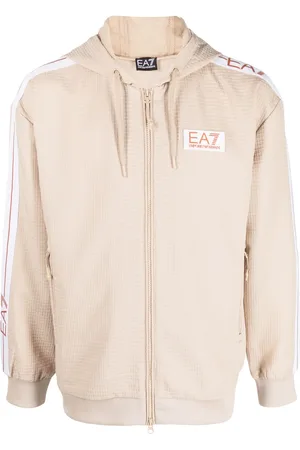 EA7 Men Sweatshirts - Logo-patch hoodie