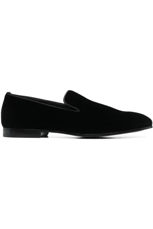 Doucal's Men Loafers - Almond-toe velvet loafers