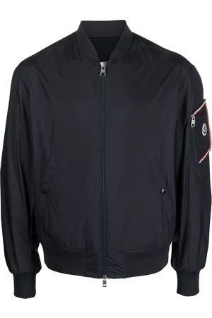 Moncler Logo-patch zip-up bomber jacket
