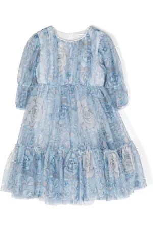 MONNALISA Catherine floral print tulle dress