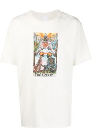 Alchemist Men Short Sleeve - Tarot print cotton T-shirt