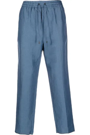 Etro Men Pants - Drawstring-waist cropped trousers