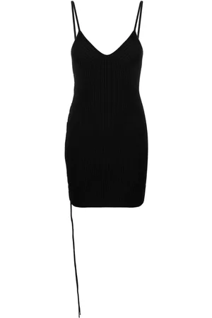 OFF-WHITE Lace-up V-neck minidress