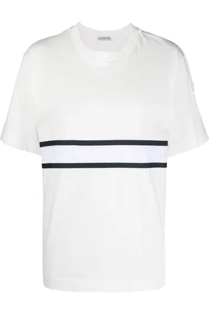 Moncler Logo-stripe cotton T-shirt