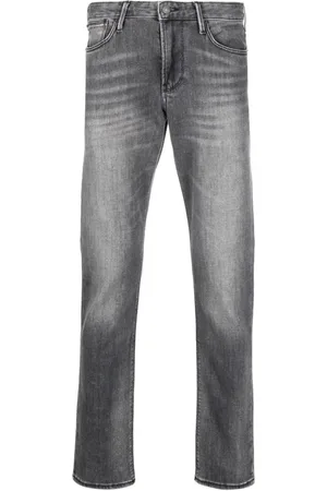 Emporio Armani Slim-cut faded jeans