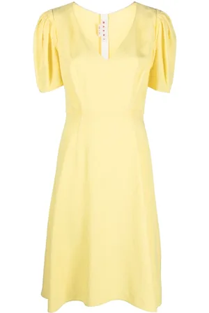 Marni V-neck flared dress