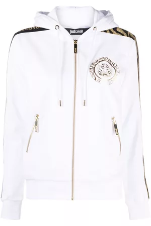 Roberto Cavalli Logo-print cotton cardigan