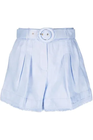 ZIMMERMANN Raw-edge belted short shorts