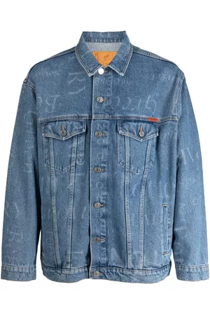 MARTINE ROSE All-over logo-print denim jacket