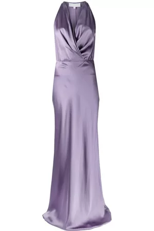 Michelle Mason Draped halterneck gown dress
