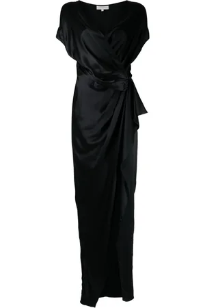 Michelle Mason Wrap drape-detail gown dress