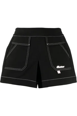 Musium Div. Logo-plaque cotton shorts