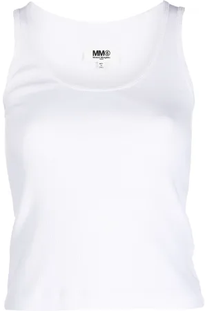 Maison Margiela Ribbed cotton tank top
