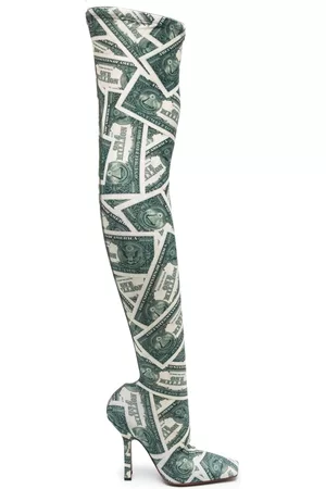 Vetements Million Dollar Boomerang thigh-high 115mm boots