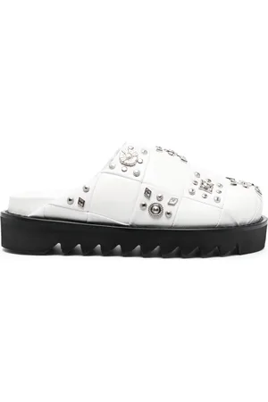 TOGA PULLA Women Slippers - Stud-embellished leather slippers