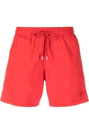 Vilebrequin Men Swim Shorts - Logo-patch drawstring swim shorts