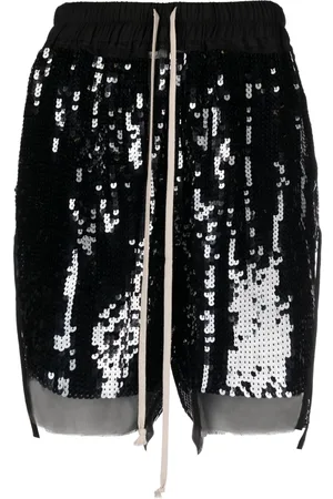 Rick Owens Sequin-embellished track shorts