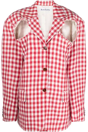 Acne Studios Single-breasted gingham blazer