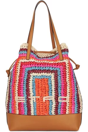 Etro Woven stripe tote bag