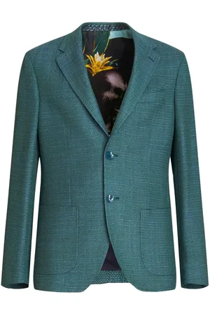 Etro Single-breasted tweed blazer