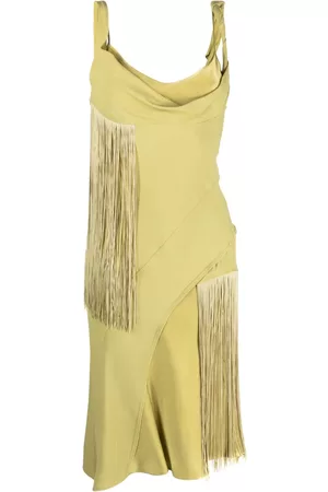 Victoria Beckham Fringe-detail sleeveless dress