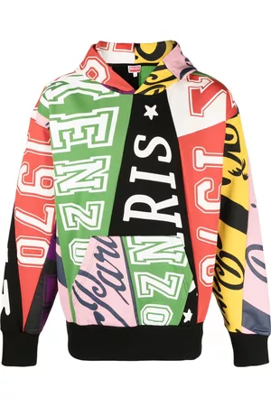 Kenzo Flag-print cotton hoodie