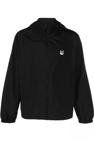 Maison Kitsuné Logo-patch zip-up jacket