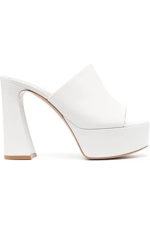 Gianvito Rossi Leather platform mules