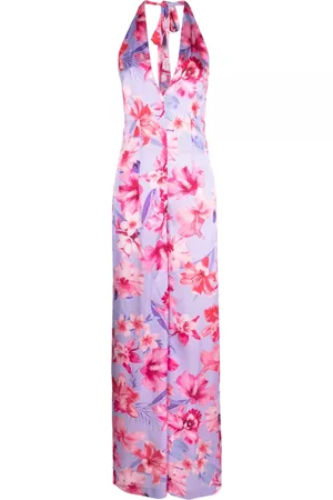 Pinko Floral-print satin jumpsuit