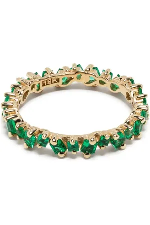 Suzanne Kalan 18kt yellow gold emerald ring