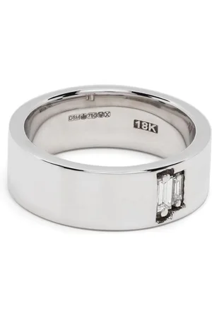Suzanne Kalan 18kt white gold diamond wide band ring