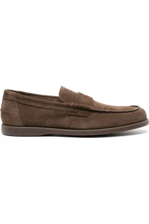 Doucal's Men Loafers - Penny-slot calf-suede loafers
