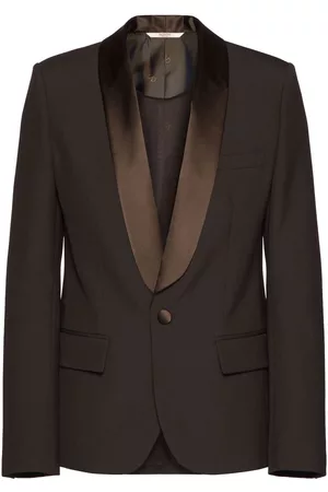 VALENTINO GARAVANI Contrasting-lapels single-breasted blazer