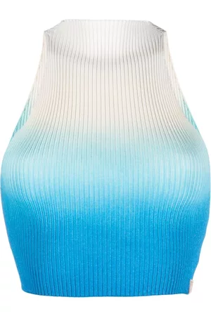 SSHEENA Ombré-effect ribbed knit top
