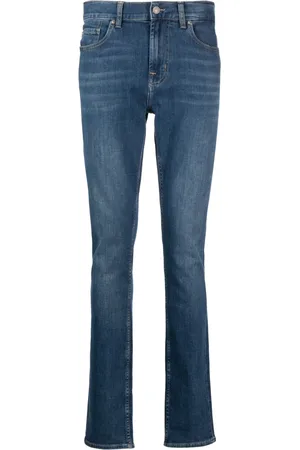 7 for all Mankind Low-waist straight-leg jeans
