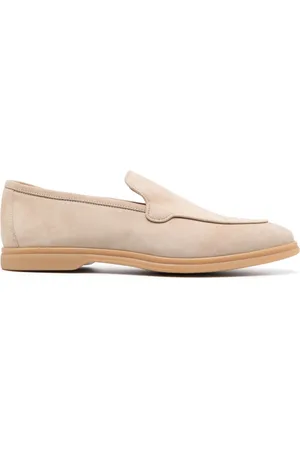 ELEVENTY Almond-toe suede loafers