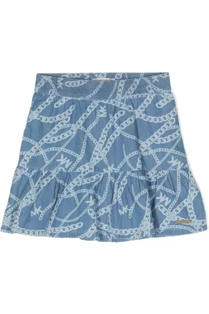 Michael Kors Chain-link print tiered skirt