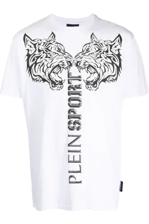 Philipp Plein Logo tiger-print T-shirt