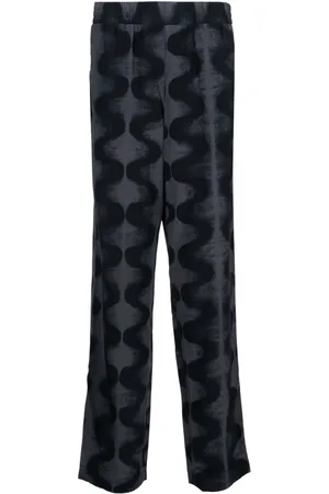 McQ Abstract-print straight-leg trousers