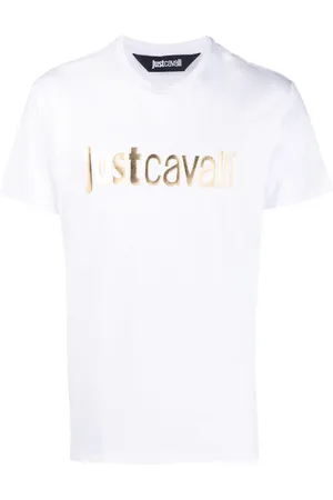Roberto Cavalli Men Short Sleeve - Logo-print cotton T-shirt