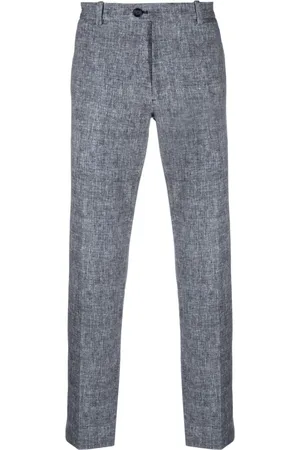 Circolo Men Formal Pants - Pressed-crease tailored trousers