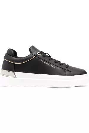 Tommy Hilfiger Metallic-detail leather sneakers