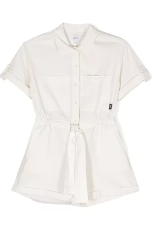 Aspesi Tied-waist short-sleeved playsuit