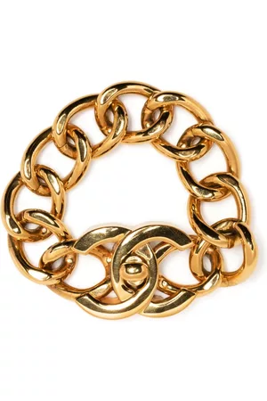 Chanel 1995 Fretwork Paisley Brooch Gold in Metallic