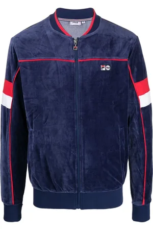 Fila Men Sweatshirts - Logo-patch zip-up sweatshirt