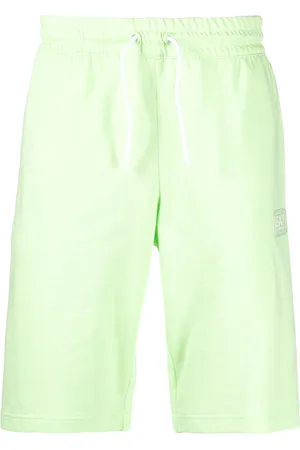 EA7 Men Sports Shorts - Logo-patch cotton shorts
