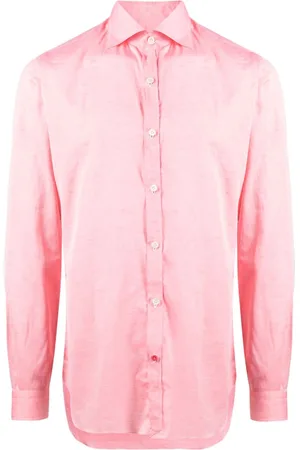 ISAIA Cotton-lined spread-collar shirt