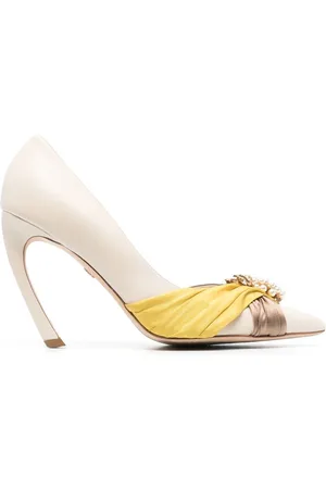 Roberto Cavalli Grapes-charm Tiger-Tooth slingback pumps