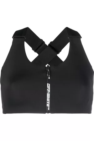 OFF-WHITE Zip-up logo sports bra
